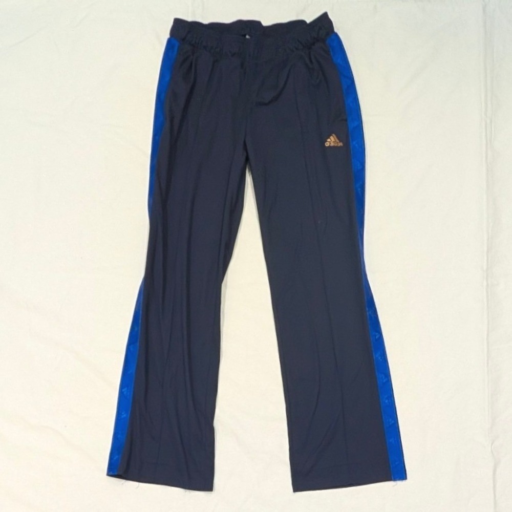 Adidas Zoe Saldana Collection Navy Blue Track Pants Women Medium Athletic Stripe